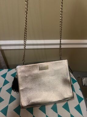 Victoria's Secret Metallic Rose Gold Chain Crossbody Bag